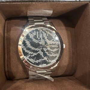 Michael Kors Silver Women’s Watch with Crystal Accents